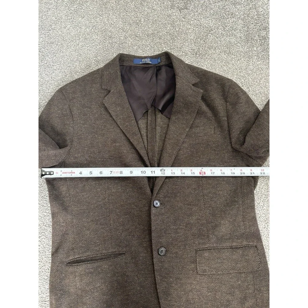 Polo Ralph Lauren Tweed Blazer‎ Sports Coat Wool L Brown